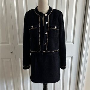 Endless Rose Black Dress with Blazer with Chain Accents. Size M